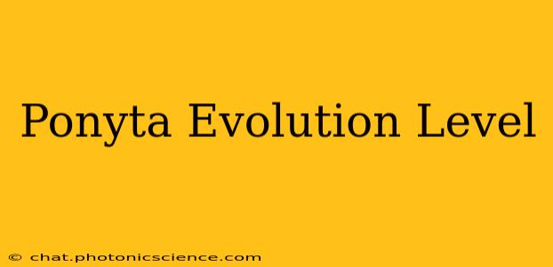 Ponyta Evolution Level