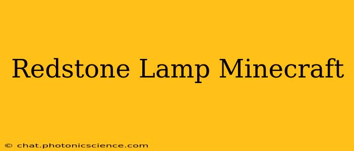 Redstone Lamp Minecraft