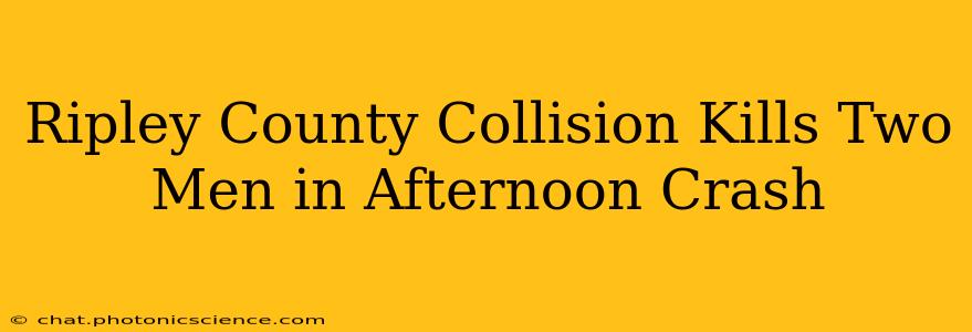 Ripley County Collision Kills Two Men in Afternoon Crash
