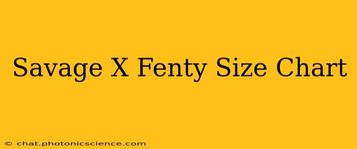 Savage X Fenty Size Chart