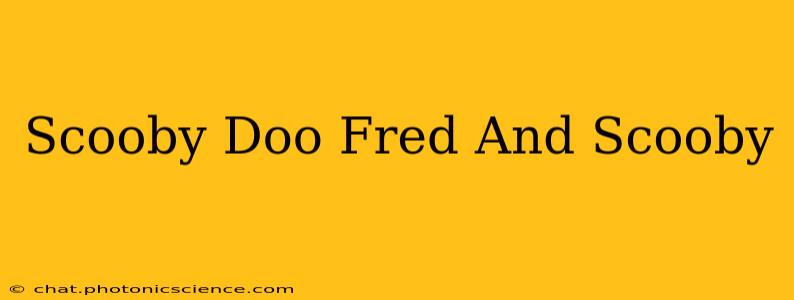 Scooby Doo Fred And Scooby