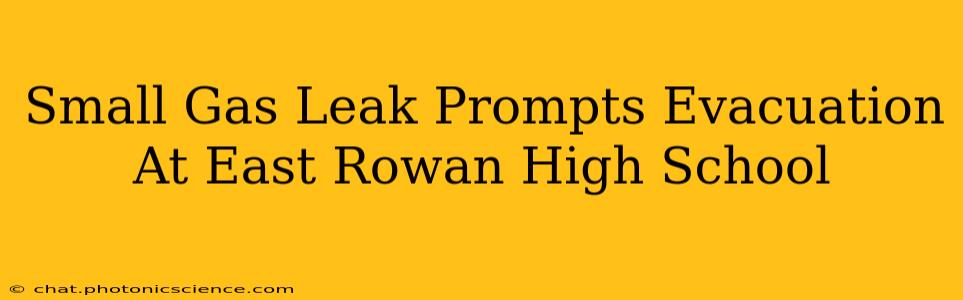 Small Gas Leak Prompts Evacuation At East Rowan High School