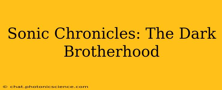 Sonic Chronicles: The Dark Brotherhood