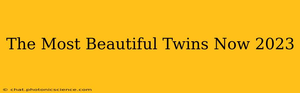 The Most Beautiful Twins Now 2023