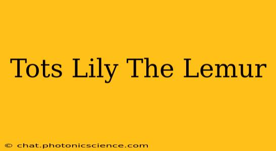 Tots Lily The Lemur