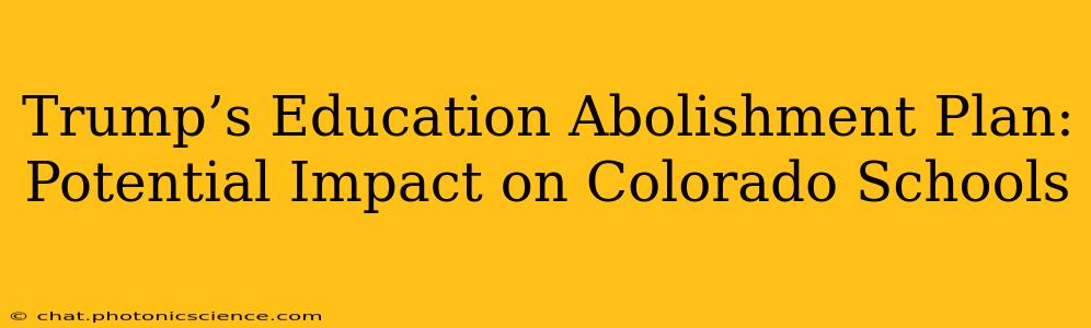 Trump’s Education Abolishment Plan: Potential Impact on Colorado Schools