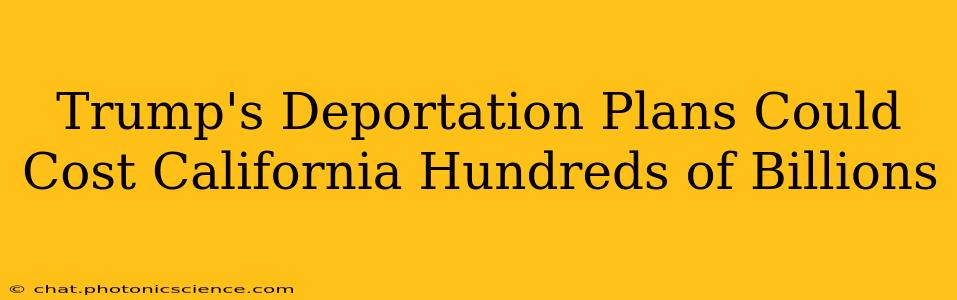 Trump's Deportation Plans Could Cost California Hundreds of Billions