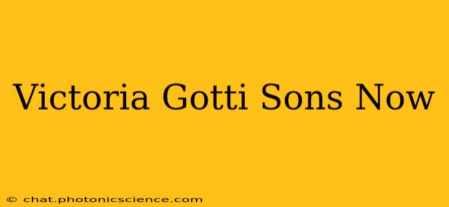 Victoria Gotti Sons Now