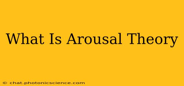 What Is Arousal Theory