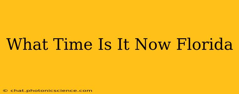 What Time Is It Now Florida