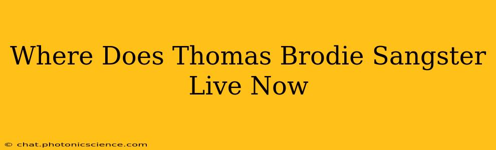 Where Does Thomas Brodie Sangster Live Now