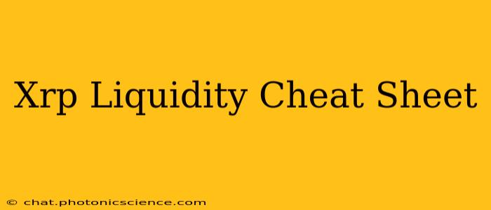 Xrp Liquidity Cheat Sheet